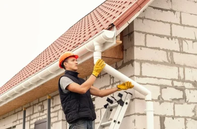 Pose et remplacement de gouttières à Nieudan